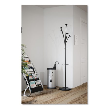 Alba Tri-Umbrella Stand, 23", Silver/Black PMTRIA2M